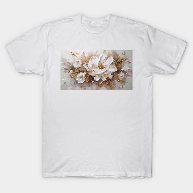 3D flowers - creamy and textured painting 2 T-Shirt by redwitchart